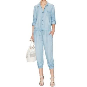 Splendid long sleeved chambray jumpsuit